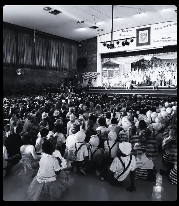Historic Pionier school assembly